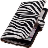LG G4 Zebra Booktype Wallet Hoesje - Cover Case Hoes