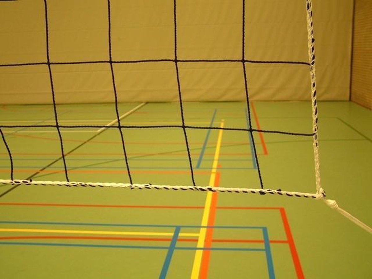 KWD Volleybalnet 2,0 mm Polyethyleen - Zwart - Afmeting 9,5 x 1,0 meter - KWD