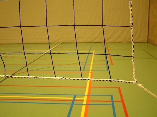 KWD Volleybalnet 2,0 mm Polyethyleen - Zwart - Afmeting 9,5 x 1,0 meter