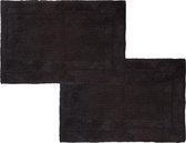 Seahorse Mossa - Badmat - 50x60 cm - Black - Set van 2