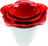 Zak!Designs Kitchen & Garden Serveerschaaltjes - Incl onderzetter - Rood
