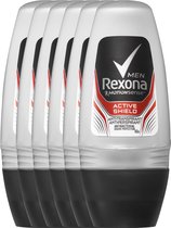 Rexona Men Active Shield Protection Deodorant Roller - 6 x 50 ml - Voordeelverpakking