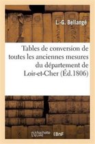 Sciences- Tables de Conversion de Toutes Les Anciennes Mesures Du Département de Loir-Et-Cher