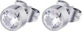 Bling It On Oorbellen Zilver - Dames - 316 Stainless Steel - Zilverkleurig - 4 mm