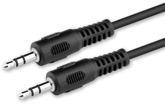 AUX Kabel - mini-jack geluidskabel - 3.5mm - 1m - zwart