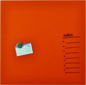 Desq magnetisch glasbord Oranje | 45x45 cm| incl. wisser en stift