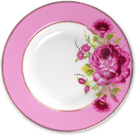 patroon gips Leerling pip studio floral soepbord 21.5 cm roze (6 stuks) | bol.com