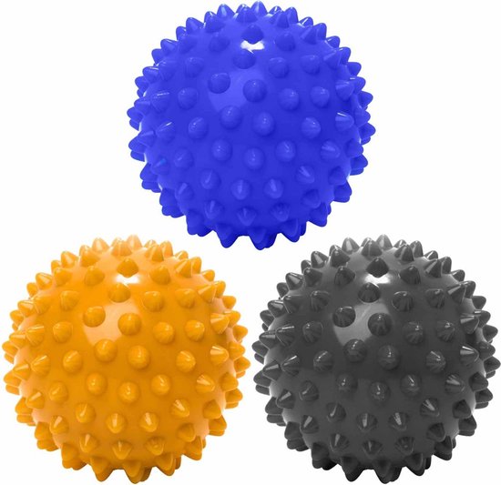 #DoYourFitness – 3 delige set massagebal – »Nica« – Lacrosse Bal / Fasciaball voor effectieve zelfmassage van triggerpoints – diameter 10cm -…