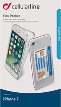 Cellularline - iPhone 8/7, cover, fine pocket, transparant