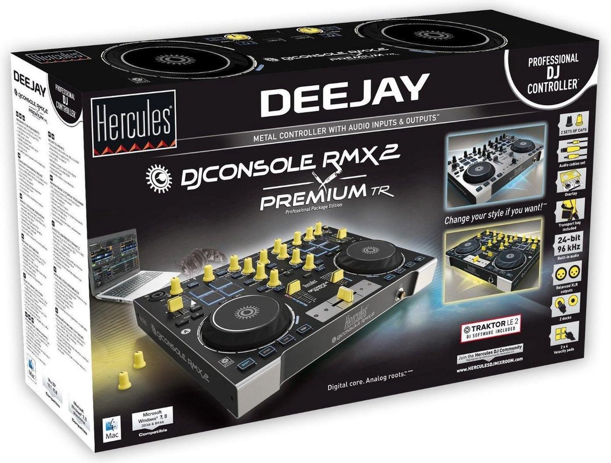 Hercules DJConsole RMX2 Premium TR - DJ controller - Zwart | bol.com