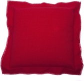 In The Mood Raw Uni - Sierkussen - 50x50 cm - Rood