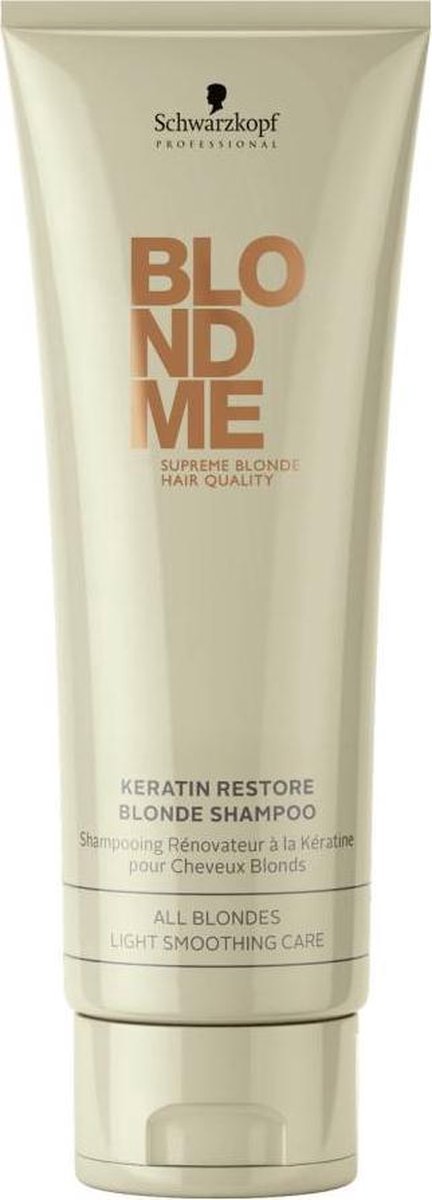 Herstellende Shampoo Blondme Keratin Schwarzkopf (250 ml)