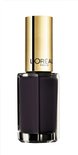 L'Oréal Paris nagellakflesje met een diepe paarse kleur en een gouden dop.