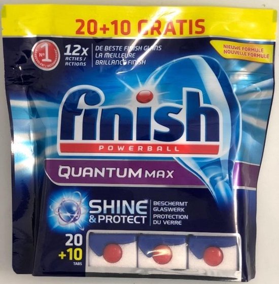 Finish Powerball Quantum Max Vaatwastabletten 20 + 10