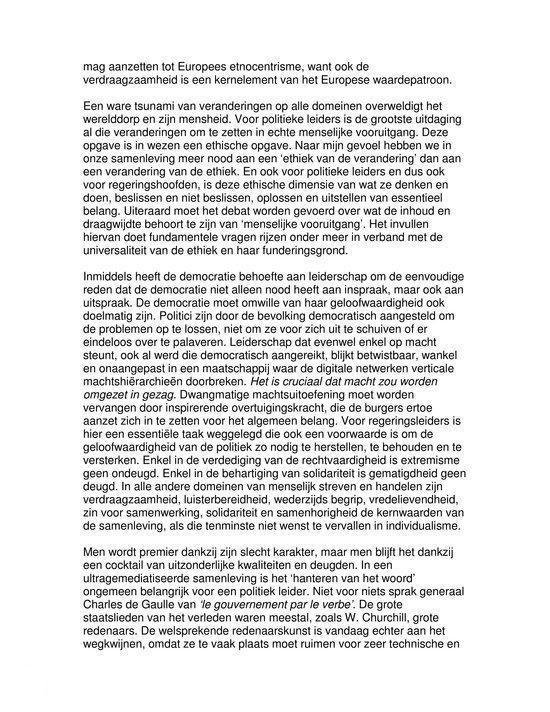 Tekstpagina uit een boek, politieke analyse.