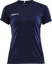 Craft Squad Jersey Solid SS Shirt Dames Sportshirt - Maat S  - Vrouwen - blauw/wit