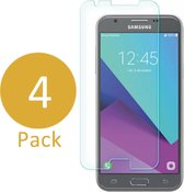 4x Screenprotector geschikt voor Samsung Galaxy J3 (2017) - Tempered Glass Screenprotector Transparant 2.5D 9H (Gehard Glas Screen Protector) - (0.3mm)