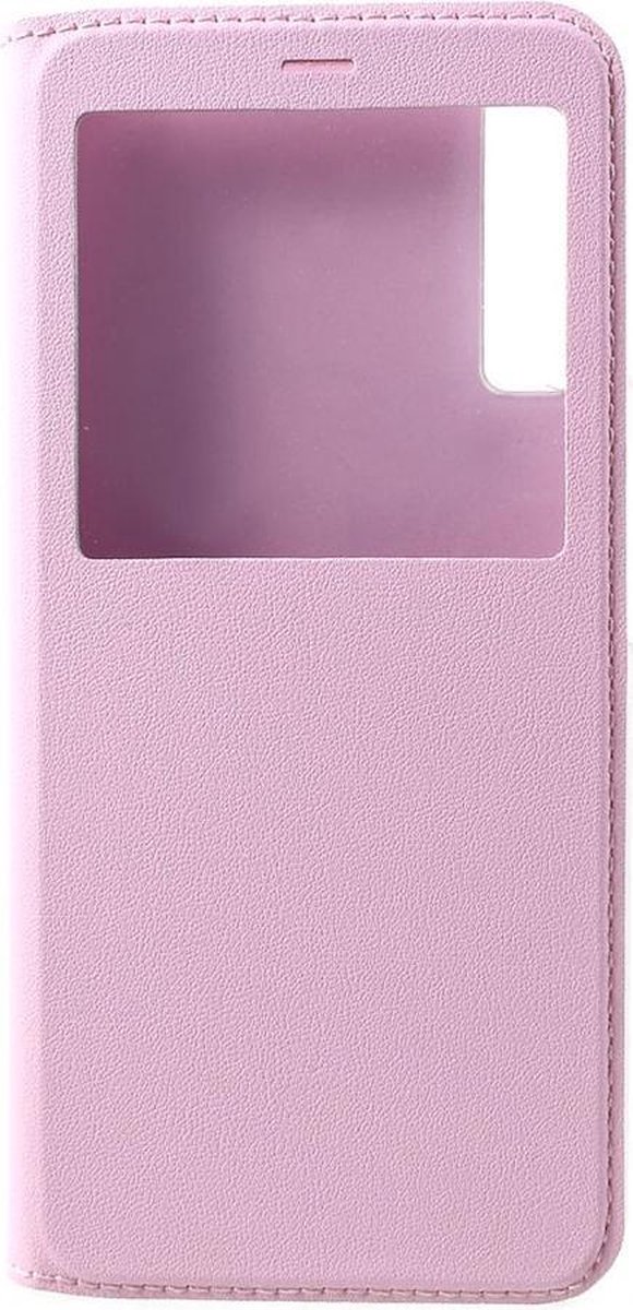 Shop4 - Samsung Galaxy A7 (2018) Hoesje - Window View Case Licht Roze