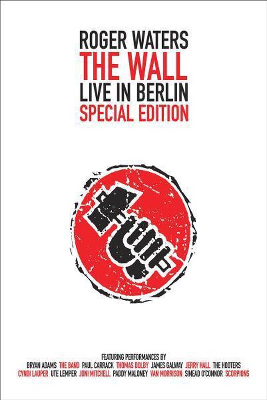 Roger Waters, The Wall Live in Berlin Special Edition met hamerlogo. Optredens van o.a. Cyndi Lauper, Van Morrison, Scorpions.