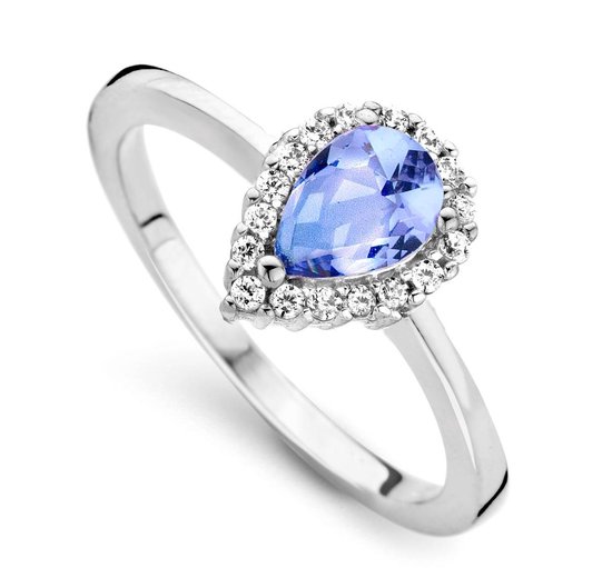 Orphelia ZR-7226 / BT / 58 Bague Argent Drop Topaze Bleue Couleur Zirconium