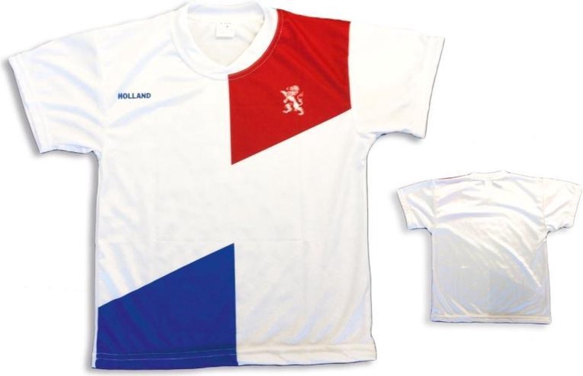 Nederland T-shirt Rood / Wit / Blauw Junior Maat 128 | bol