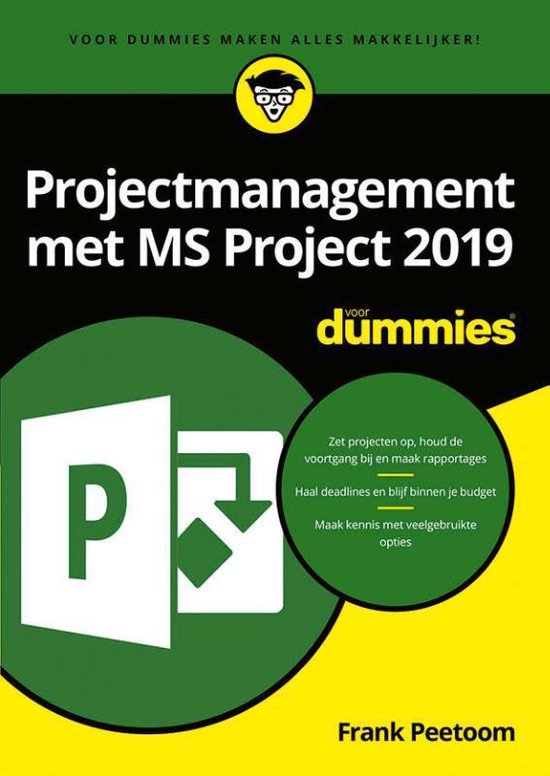 Boek cover Projectmanagement met MS Project 2019 voor Dummies van Frank Peetoom (Paperback)