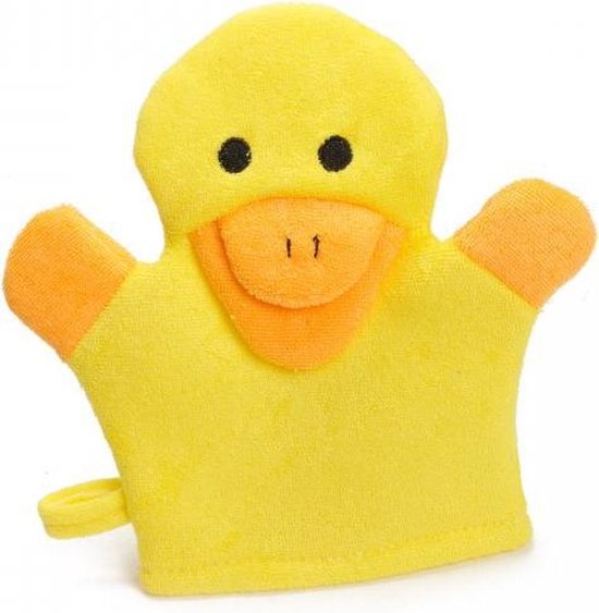 Badhandschoen kind/baby eend geel - baby - washand - washandschoen -  washandje | bol.com