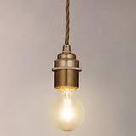 B22 Calex retro pendant, hanglamp met bronzen B22 fitting
