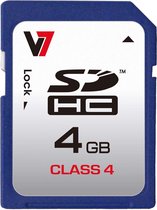 Micro SD geheugenkaart met adapter V7 VASDH4GCL4R-2E