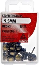 Deltafix. STOFFEERNAGELS BRONS 9.5 mm kop. 35 Stuks sier spijkers