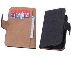 Zwart Hout Samsung Galaxy S4 Mini i9190 Book/Wallet Case/Cover