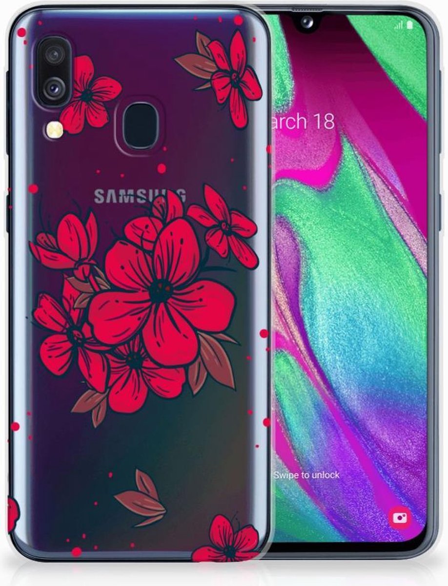 Samsung Galaxy A40 TPU Case Blossom Red