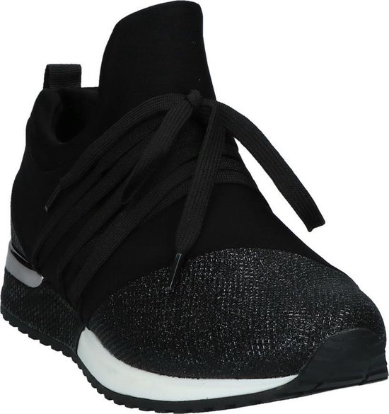 Zwarte Geklede Sneakers met Glitters La Strada | bol.com