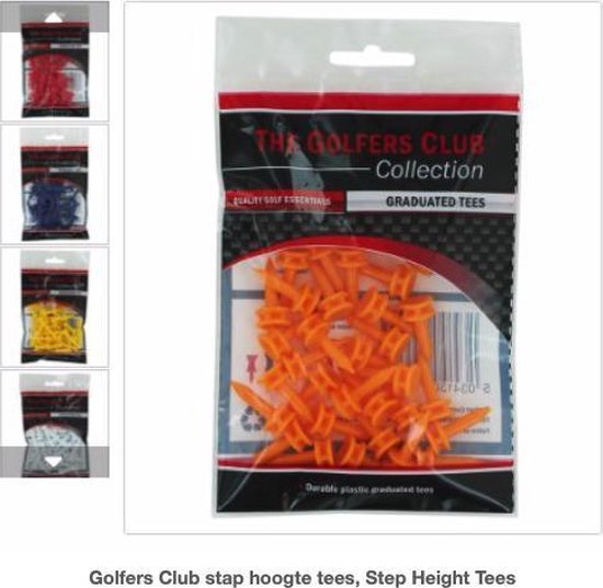 Golfers Club stap hoogte tees, Step Height Tees - rood 12 mm van Merkloos — afbeelding 2