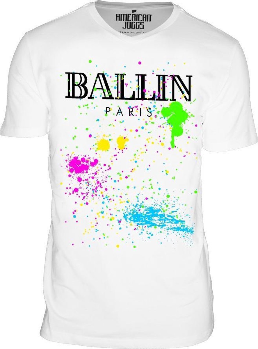 Ballin - Shirt Spetter - Heren - Wit - XXL | bol.com