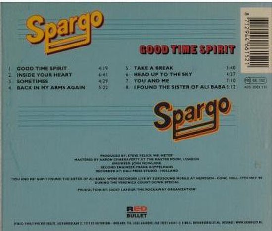 Spargo - good time spirit, Spargo | CD (album) | Muziek | bol
