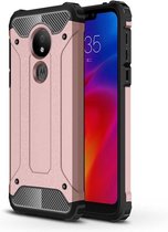 Motorola G7 Power Hoesje - Armor Hybrid - Rose Gold