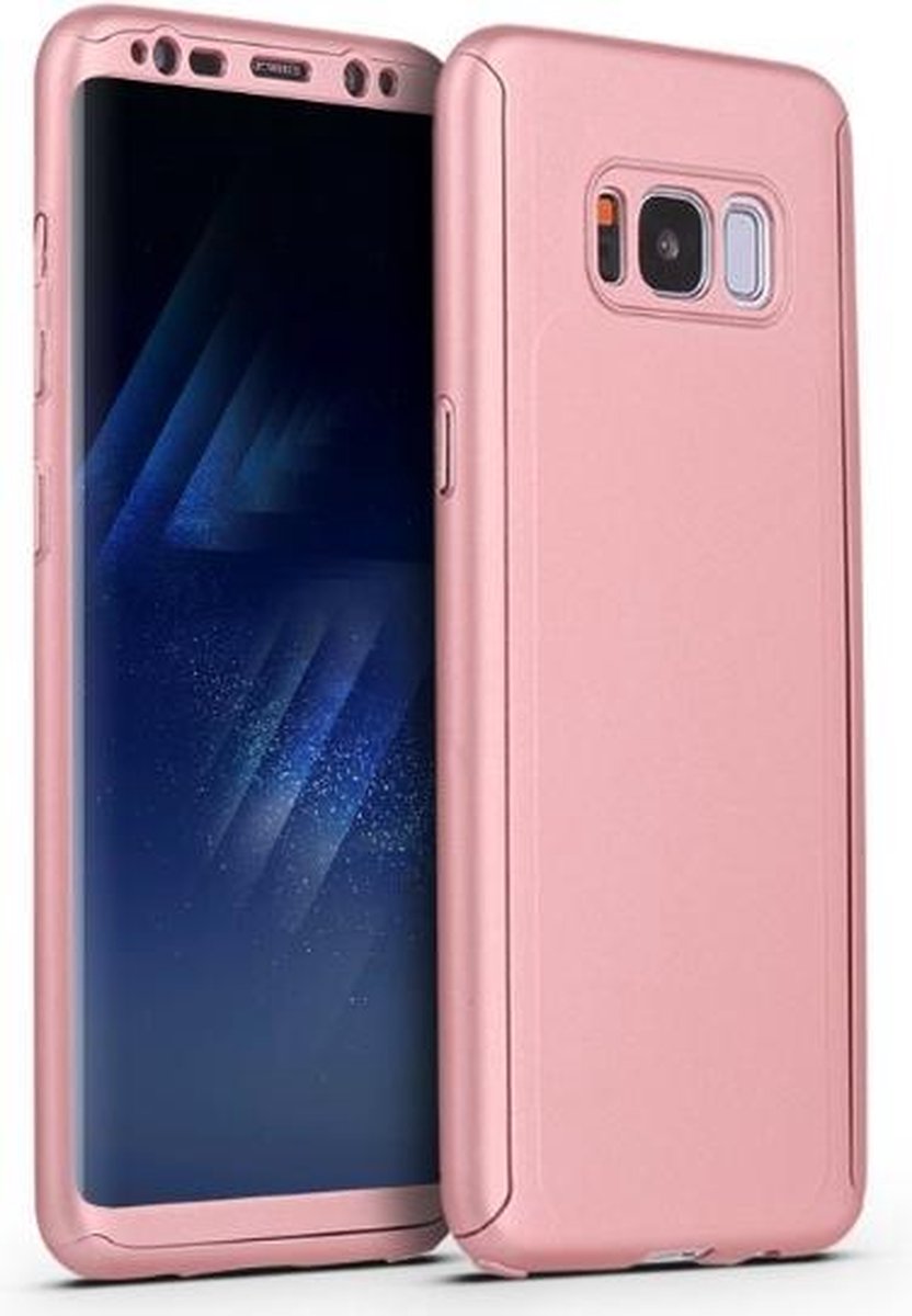 360-graden Frosting Beschermhoesje Set voor Galaxy S8 Plus _ Roze Goud
