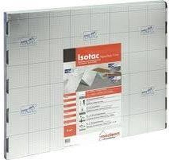 Ondervloer voor laminaat, Isotac zilver 10dB, Aquastop easy click, dikte 5  mm, 5m2 per... | bol.com
