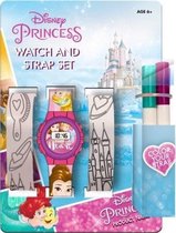 Disney Princess horloge met inkleurbare bandjes