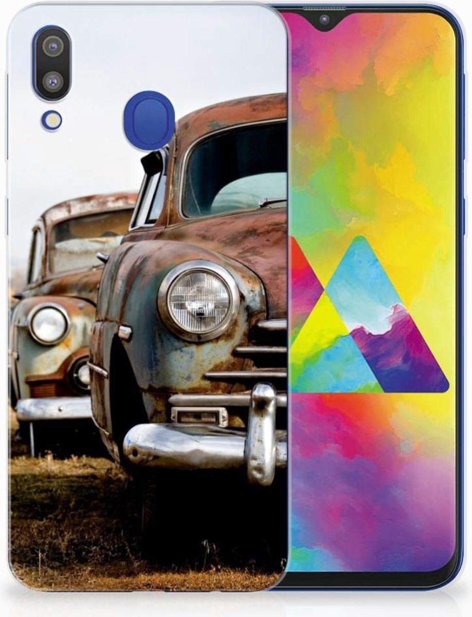 Samsung Galaxy M20 (Power) Siliconen Hoesje met foto Vintage Auto