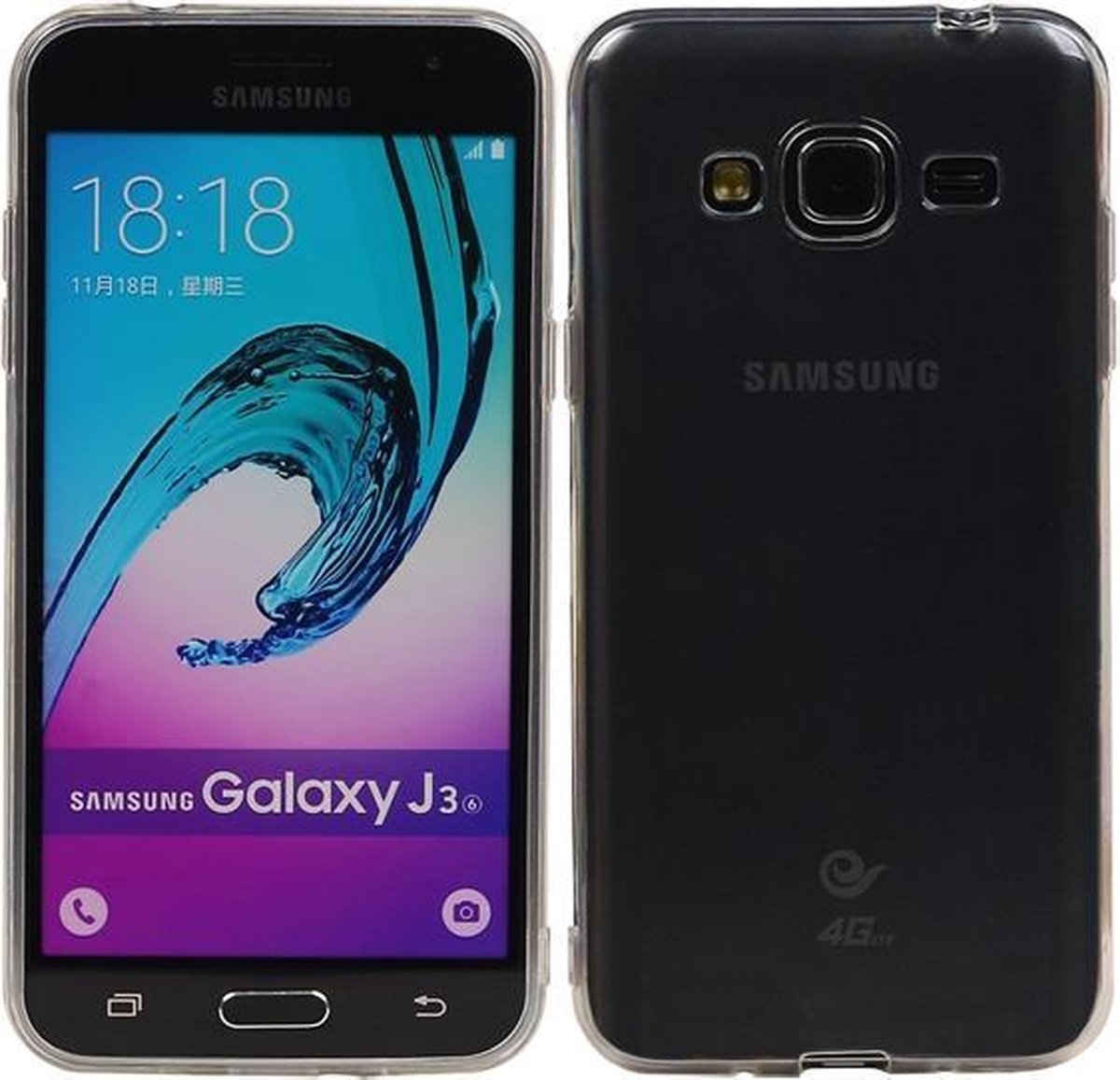 Transparant TPU hoesje voor de Samsung Galaxy J3 (2016)