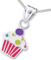 Princess Ketting Axis White - 925 Zilver E-Coating - Cupcake - ∅9mm - 38cm