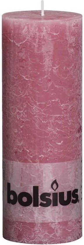 Bolsius Rustiek Stompkaars Red Velvet 190/68 (1st) |De Online Drogist