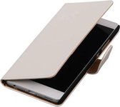 Mobieletelefoonhoesje.nl - Effen Bookstyle Hoesje voor Huawei P9 Wit