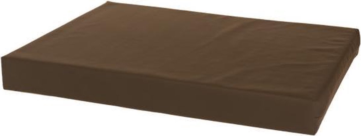 Losse hoes matras/orthopedisch hondenbed leatherlook bruin maat 85x55x10 cm