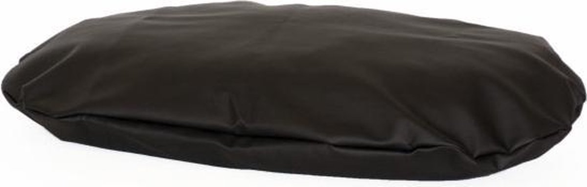 Losse hoes hondenkussen ovaal leatherlook zwart kussen maat 102x67 cm