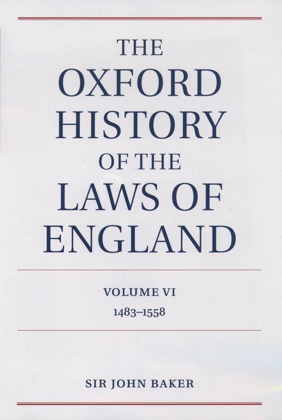 The Oxford History of the Laws of England Series isbn 0-19-9 ... - cover