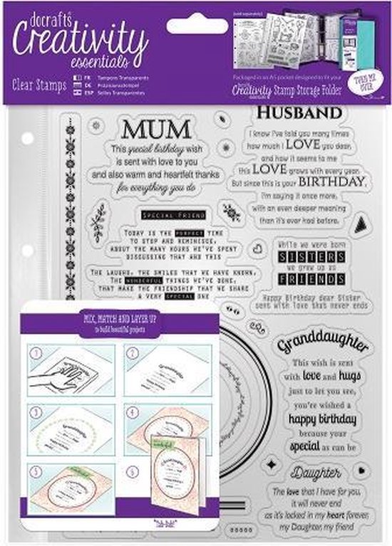 A5 Clear Stamp Set (30pcs) Verses