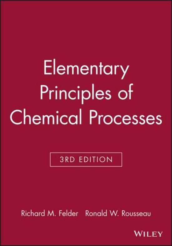 Elementary Principles of Chemical Processes - cover